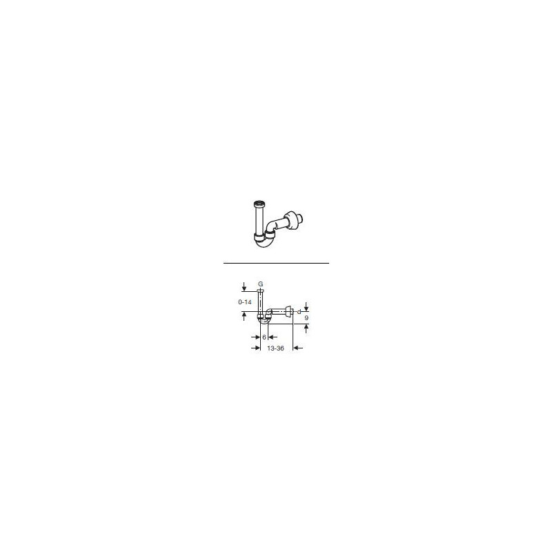 GEB.SIFONExBIDET IN PP 1"1/4x40 B.CO